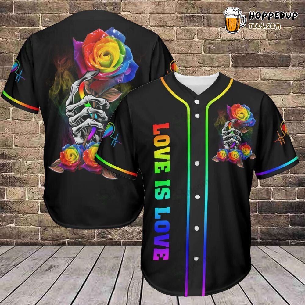 LGBT Equal Love Pride Statement Baseball Jersey Celebration of Diversity