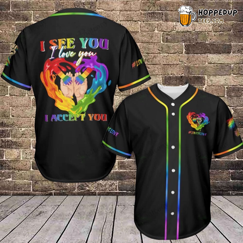 LGBT Pride Celebration Baseball Jersey Inclusive Design Top