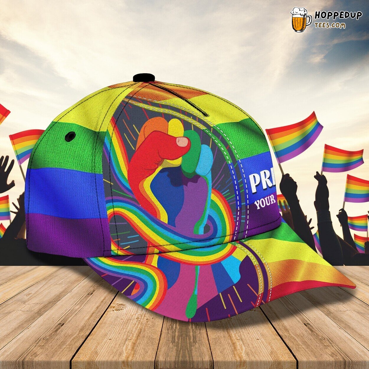 LGBT Pride Day Personalized Name Cap Unique Design Special Gift Hat