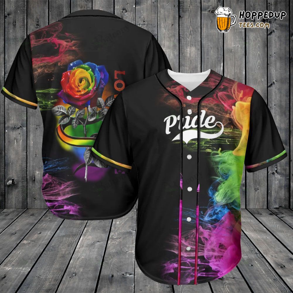 LGBT Pride Graphic Baseball Jersey Unique Design Tee Special Edition