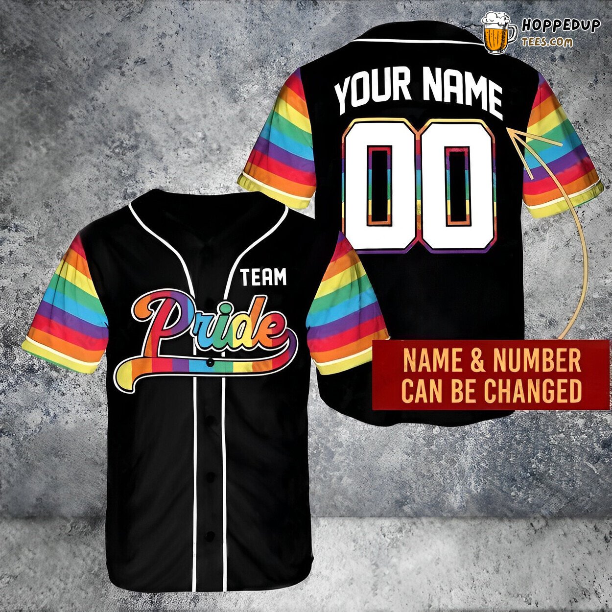 LGBT Pride Number Edition Custom Baseball Jersey Unique Design Tee
