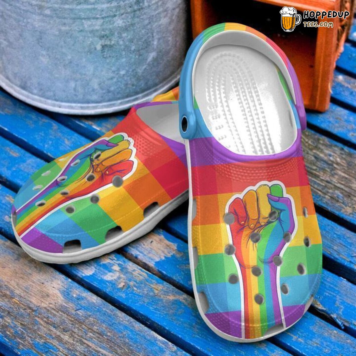 LGBT Pride Themed Classic Comfortable Durable Stylish Clogs Shoes