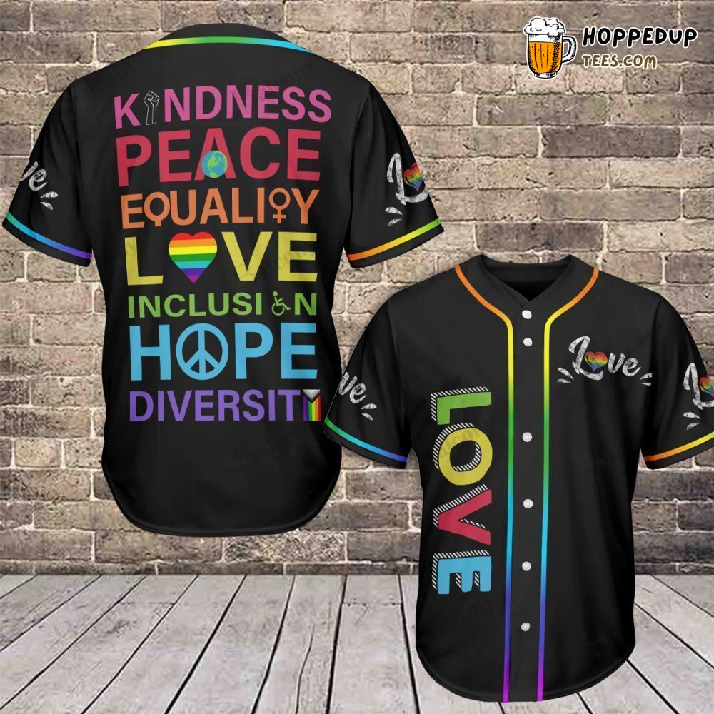 LGBT Themed Baseball Jersey Unique Design Tee Special Edition Pride