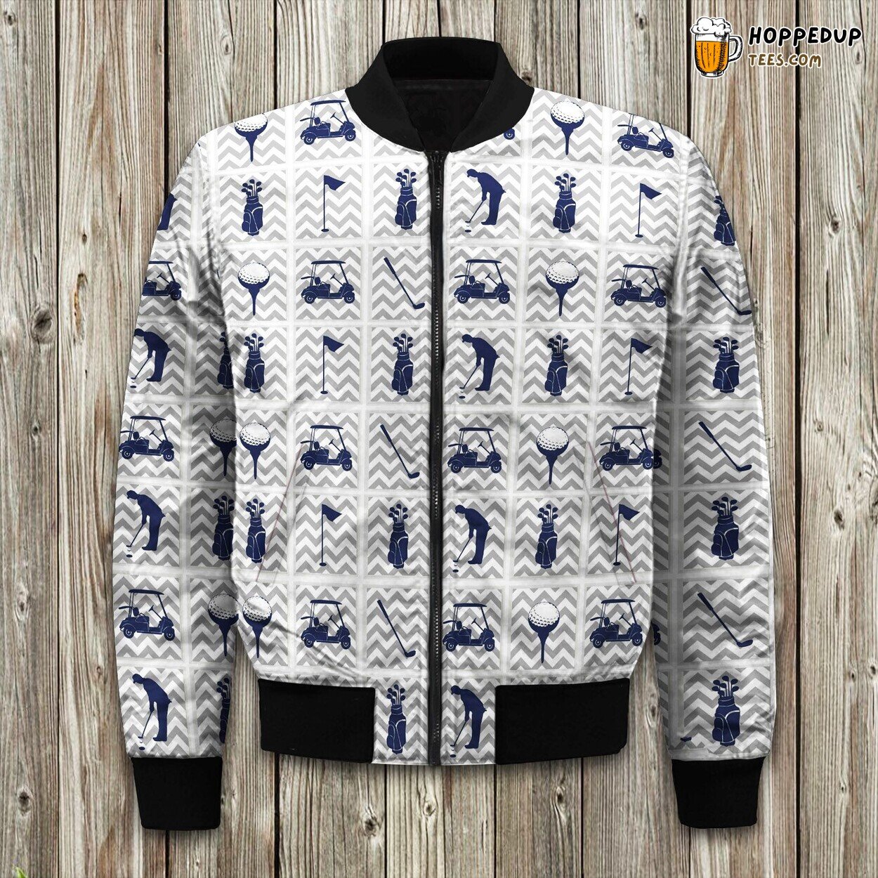 Life of Golf Winter Bomber Jacket Celebrate Passion Warmth