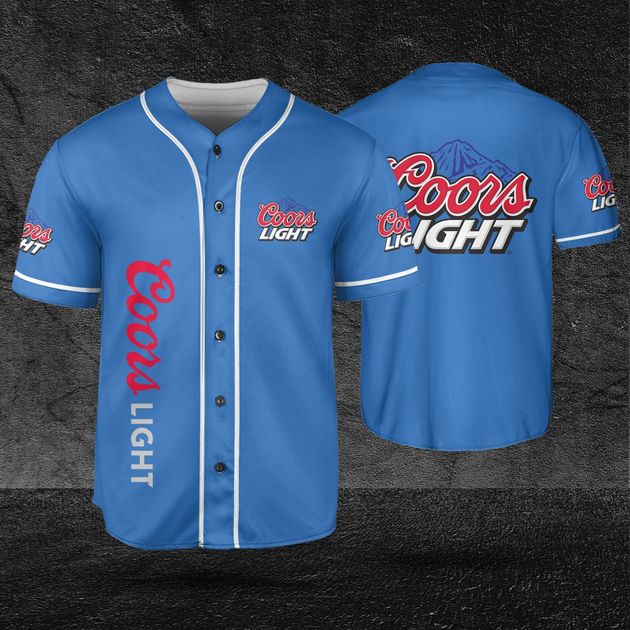 Light Blue Baseball Jersey for Beer Lovers HU