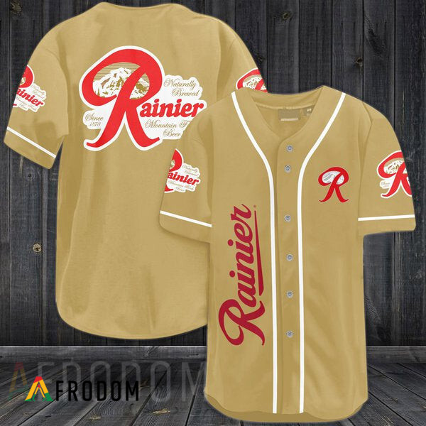 Light Brown Rainier Beer Baseball Jersey Classic HU
