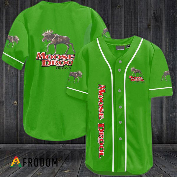 Light Green Baseball Jersey Moose Drool Beer HU
