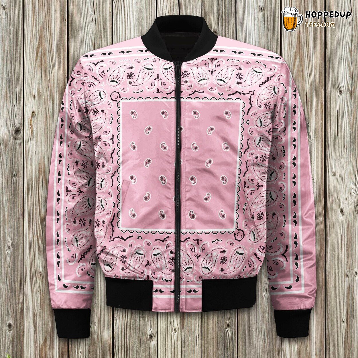 Light Pink Bandana Bomber Jacket
