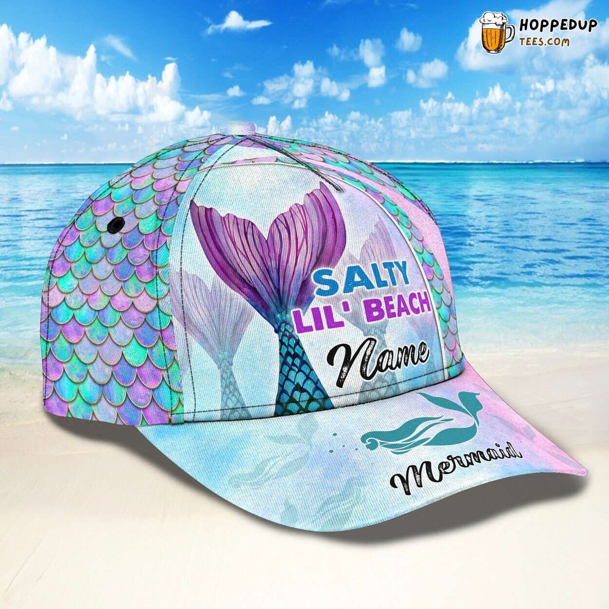 Lil’ Beach Mermaid 3D Classic Cap Personalized Unique Name Design Trend