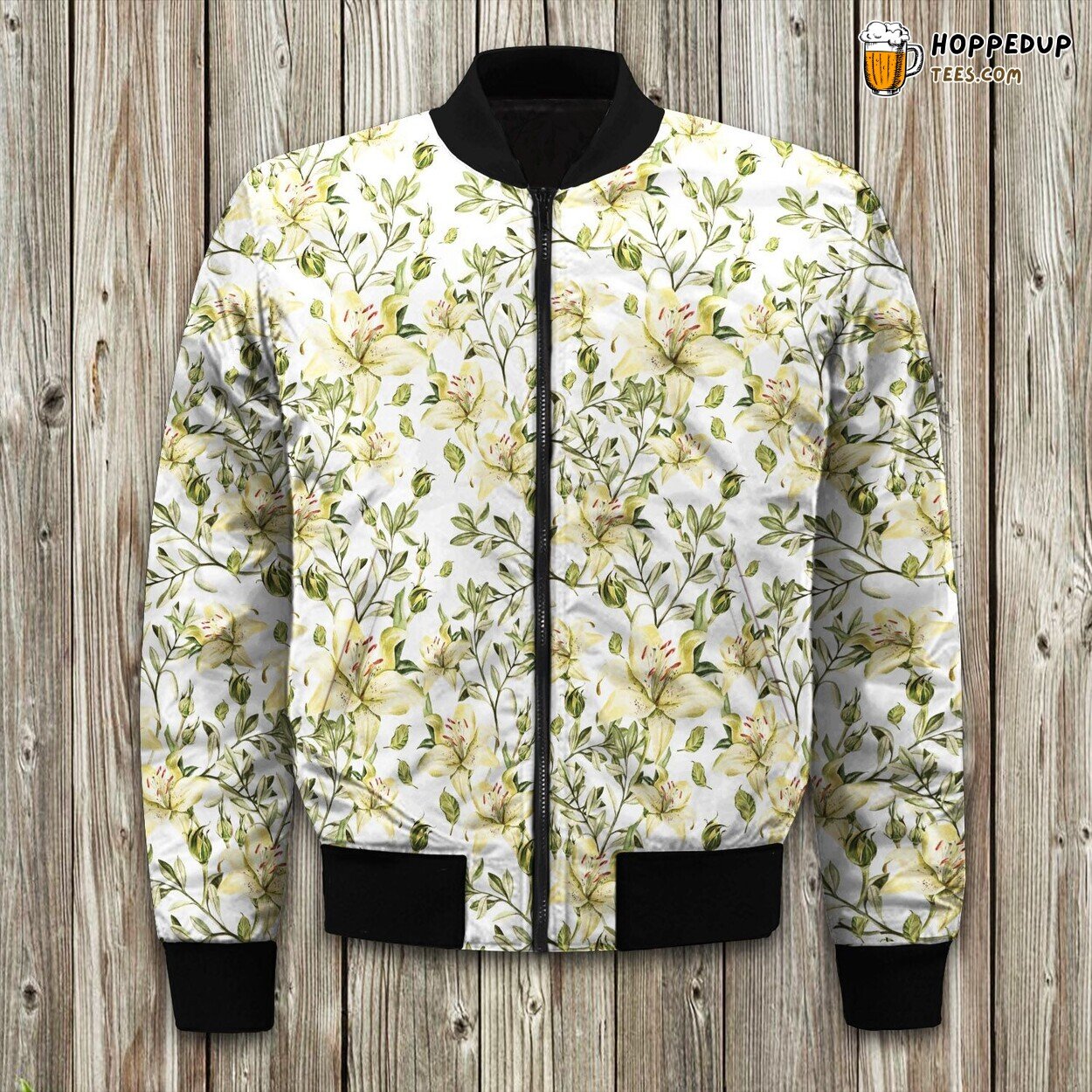Lily Vintage Pattern Bomber Jacket