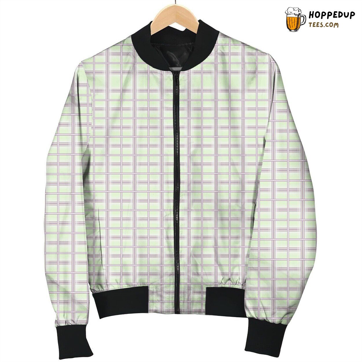 Lime Green Tattersall Love Bomber Jacket
