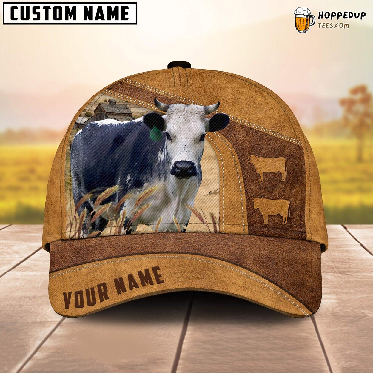 Linebacker Cale Retro 3D Custom Cap Farm Lovers Leather Animal