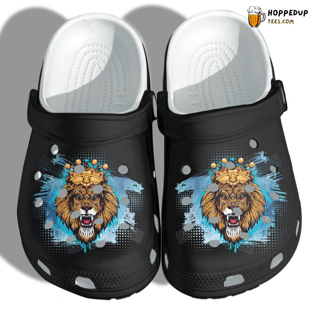 Lion Father Black King Themed Comfortable Unique Design Clogs