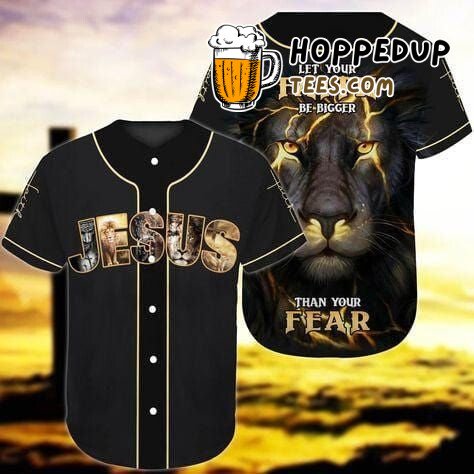 Lion Jesus Faith Inspired Baseball Jersey Unique Design Distinctive Look