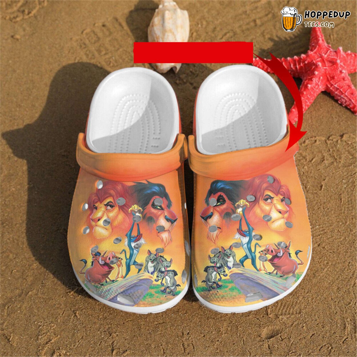 Lion King Fan Gift Classic Water Theme Comfortable Rubber Clog Shoes