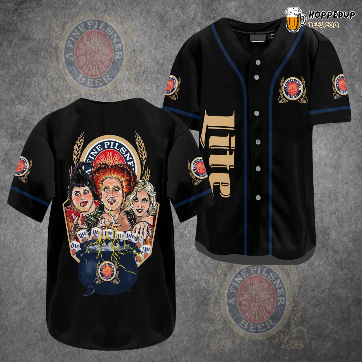 Lite Beer Unique Hocus Pocus Themed Baseball Jersey Design