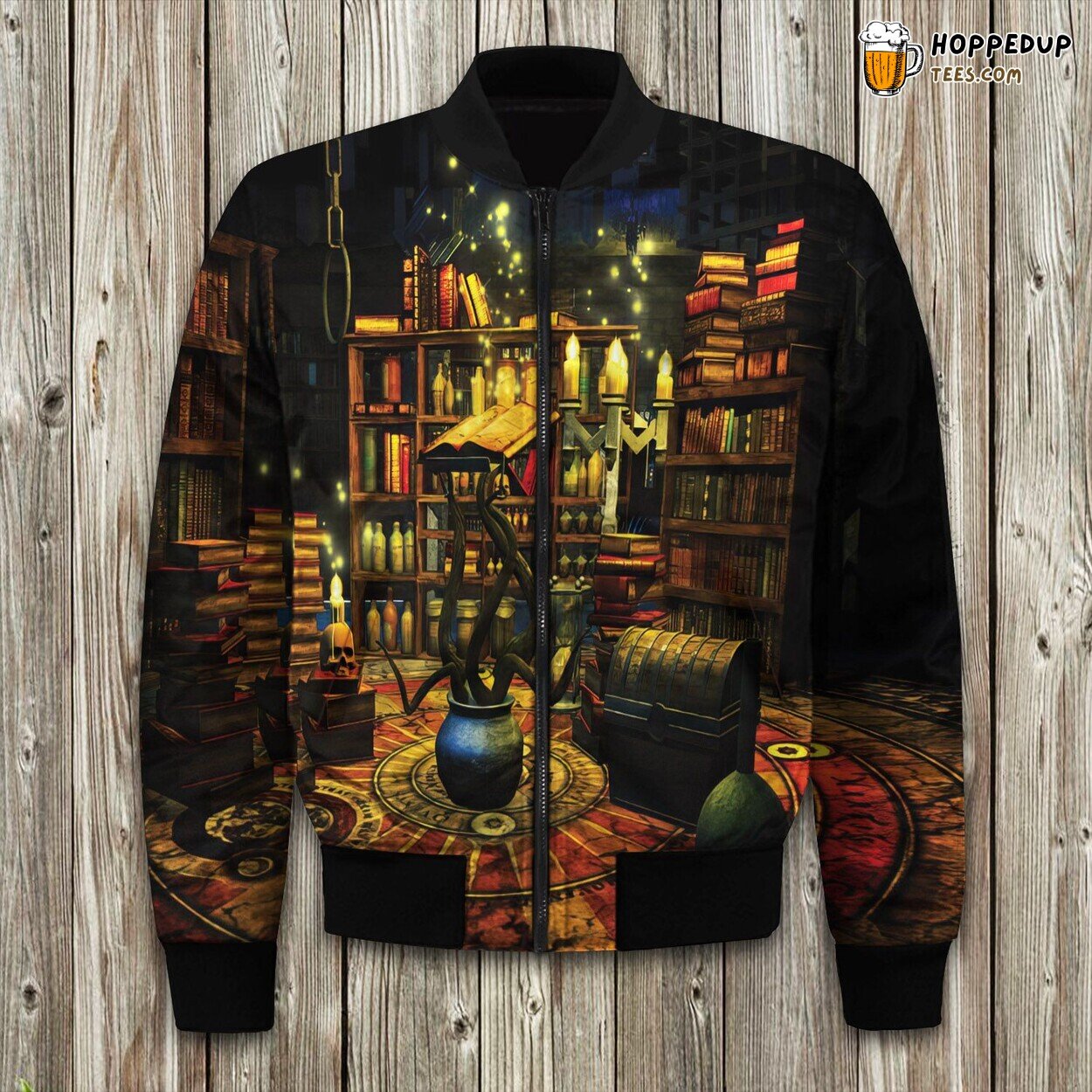 Literary Masterpiece Library Winter Bomber Jacket Tailored Unique Elegance Design
