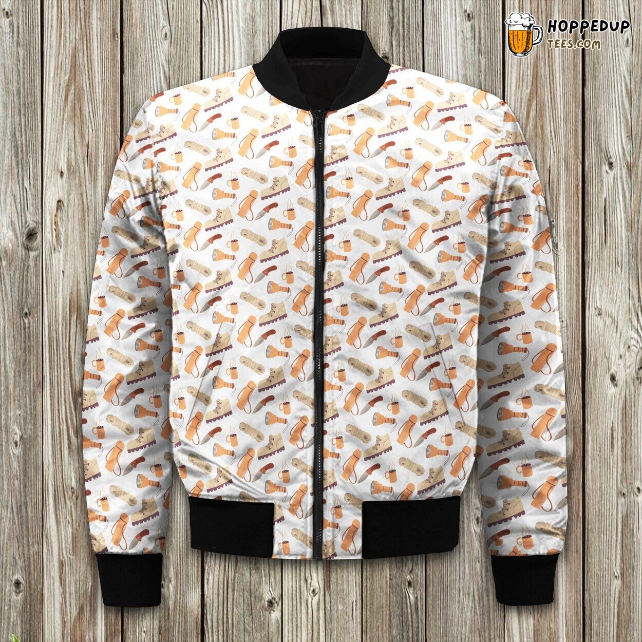 Litte Hiking And Camping Iteams Orange Bomber Jacket