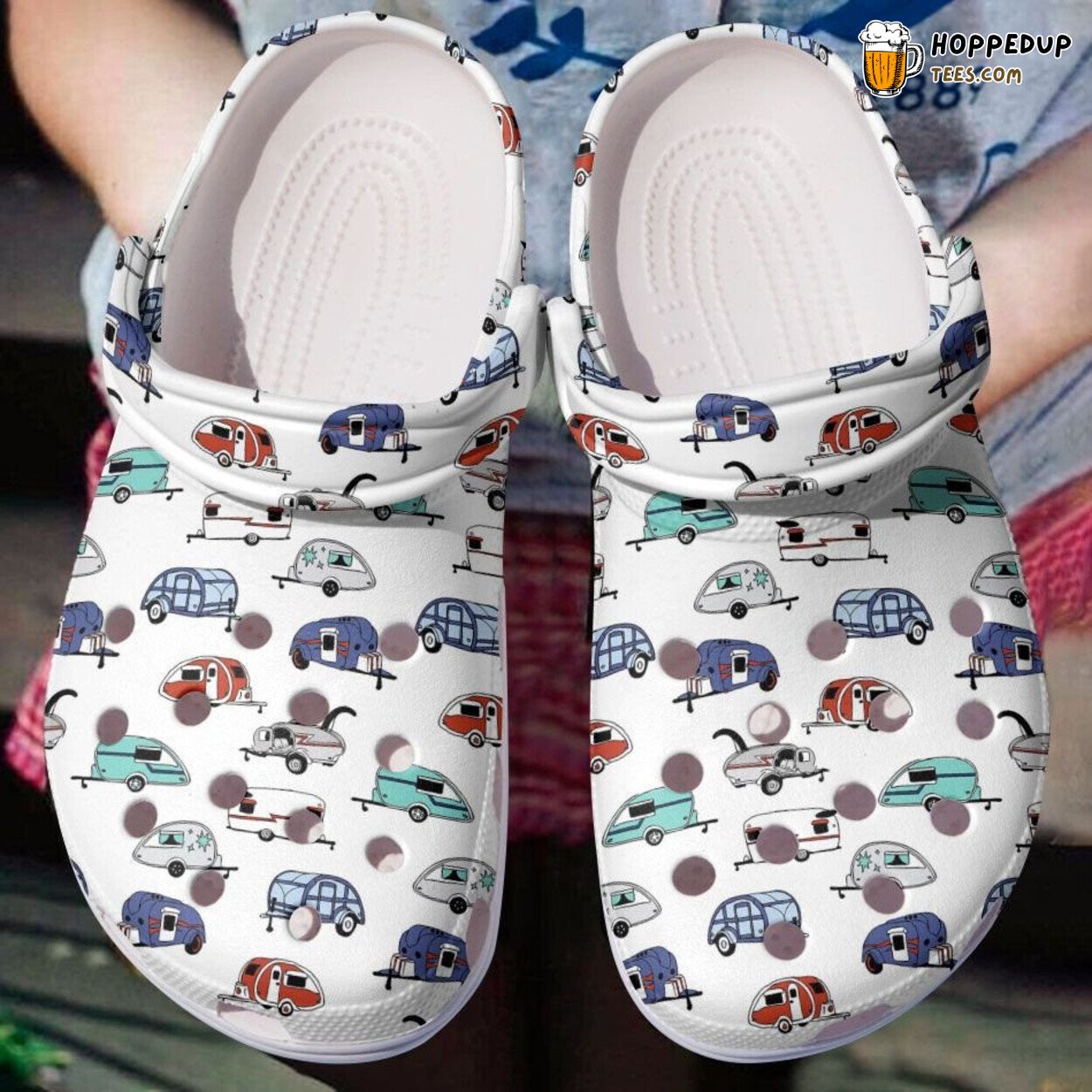 Little Camper Theme Shoes Camping Car Beach Clogs Unique Outdoor Gift