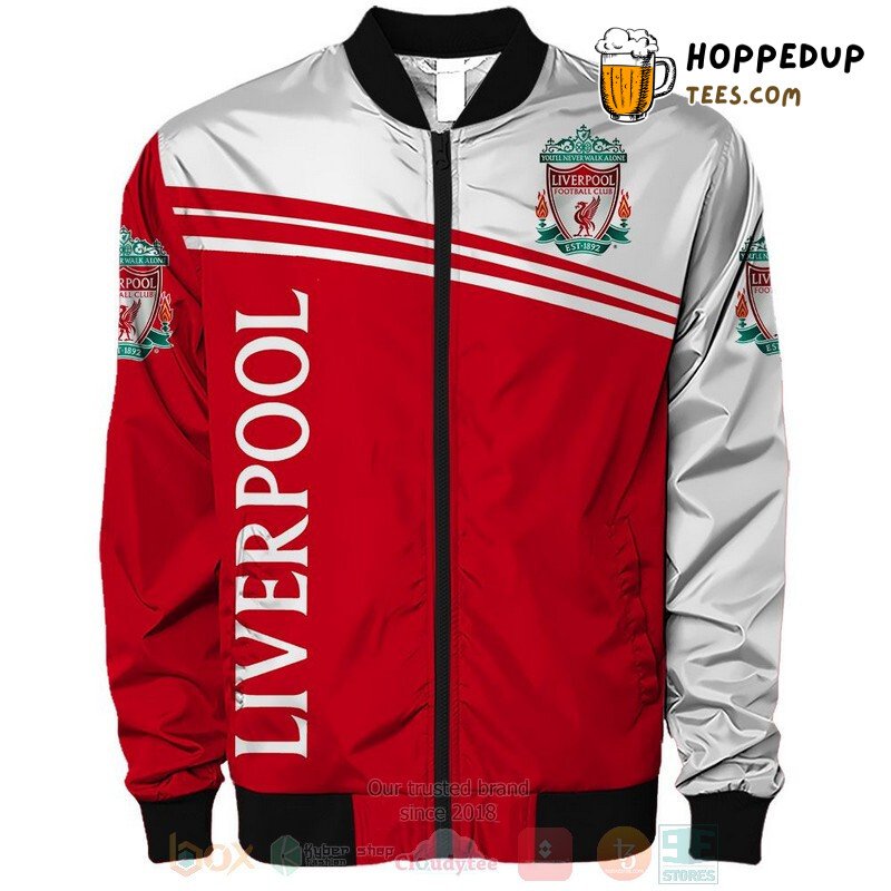 Liverpool FC Elite White Red Bomber Jacket Football Fan’s First Choice