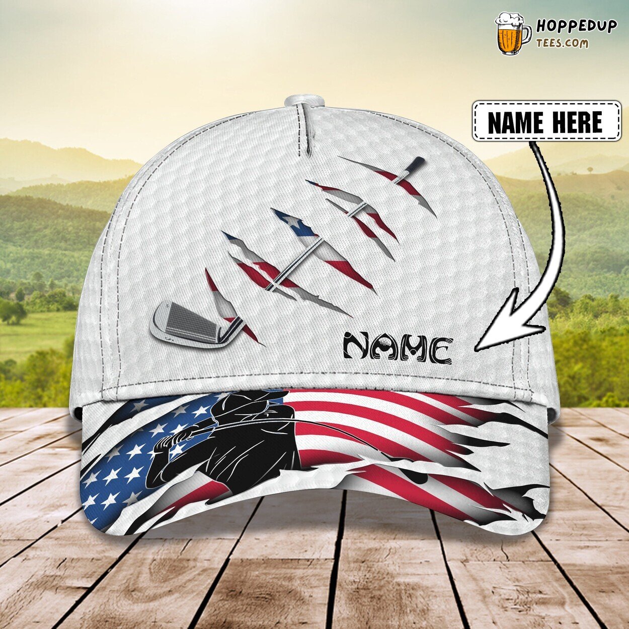 Living Golf Life 3D Classic Cap Personalized Unique Name Design Trend
