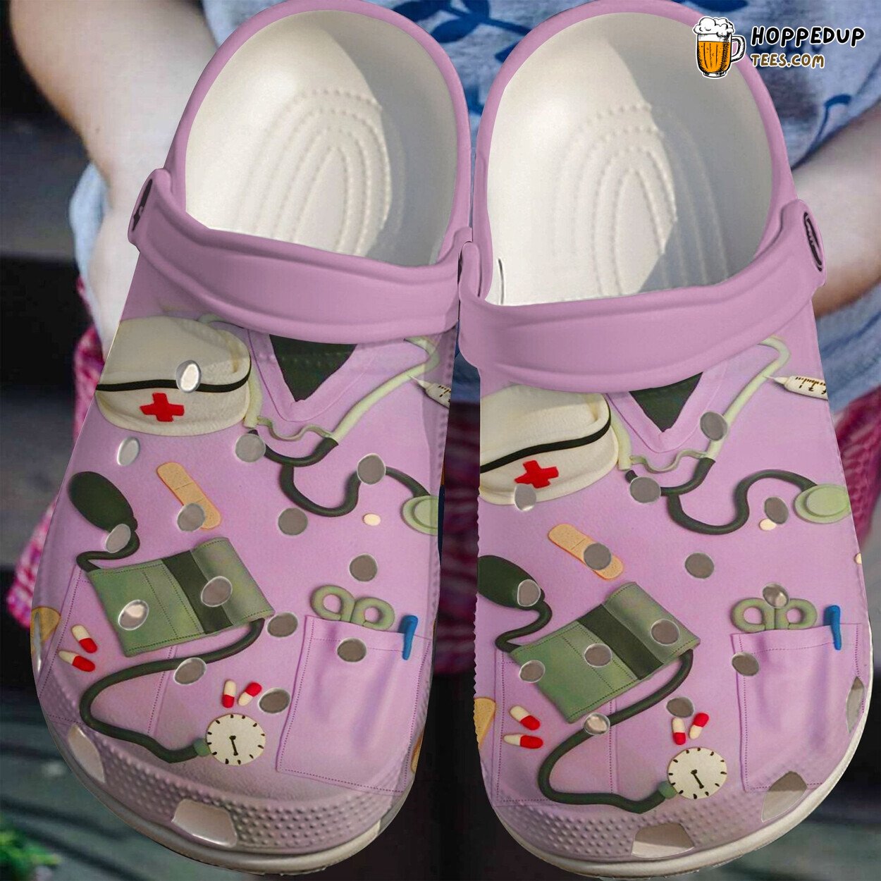 Living Scrub Life Nurse Theme Shoes Clogs Birthday Gift Colleague Idea