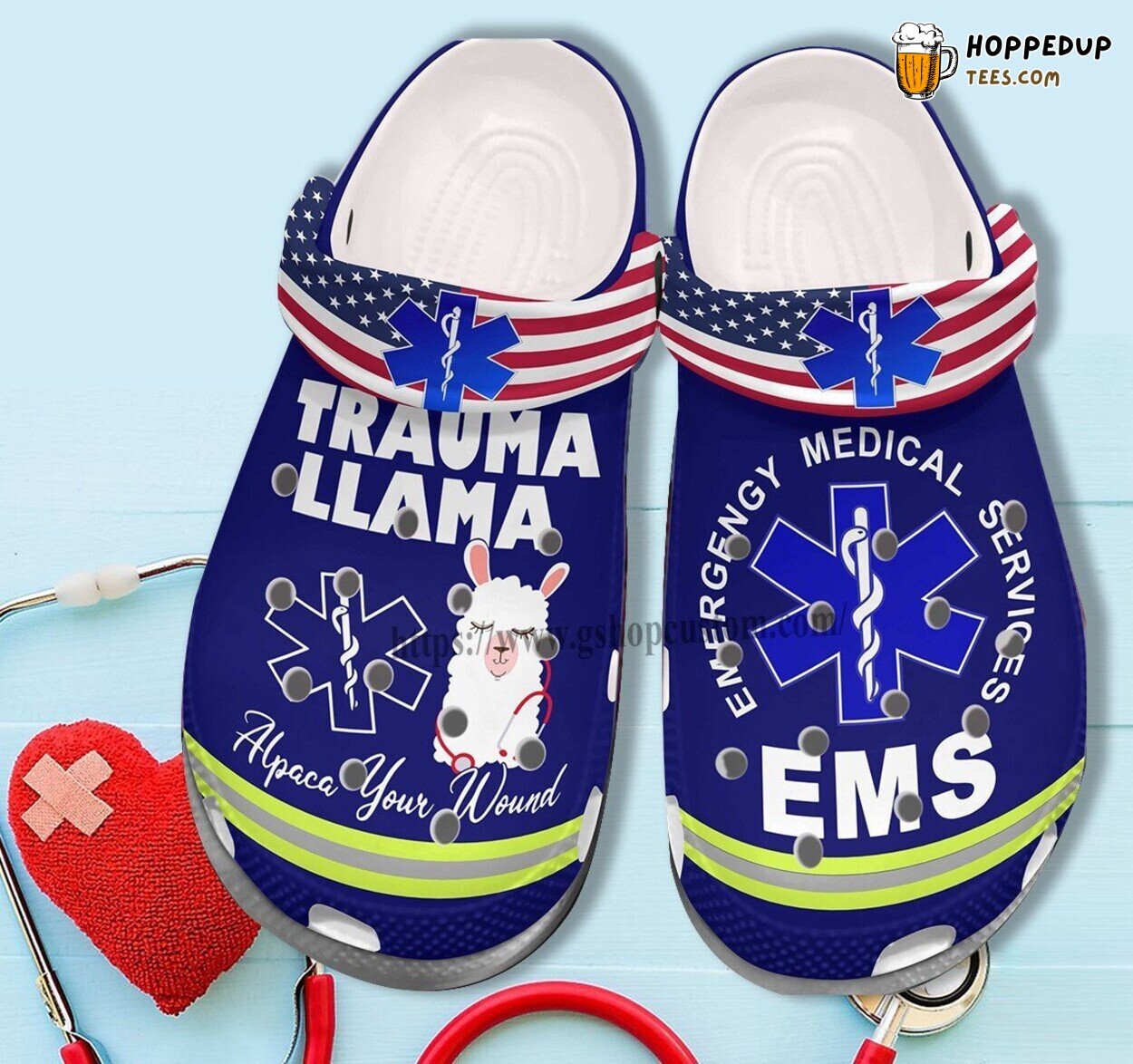 Llama EMS Worker Team Alpaca Wound Mother Day Gift Clogs