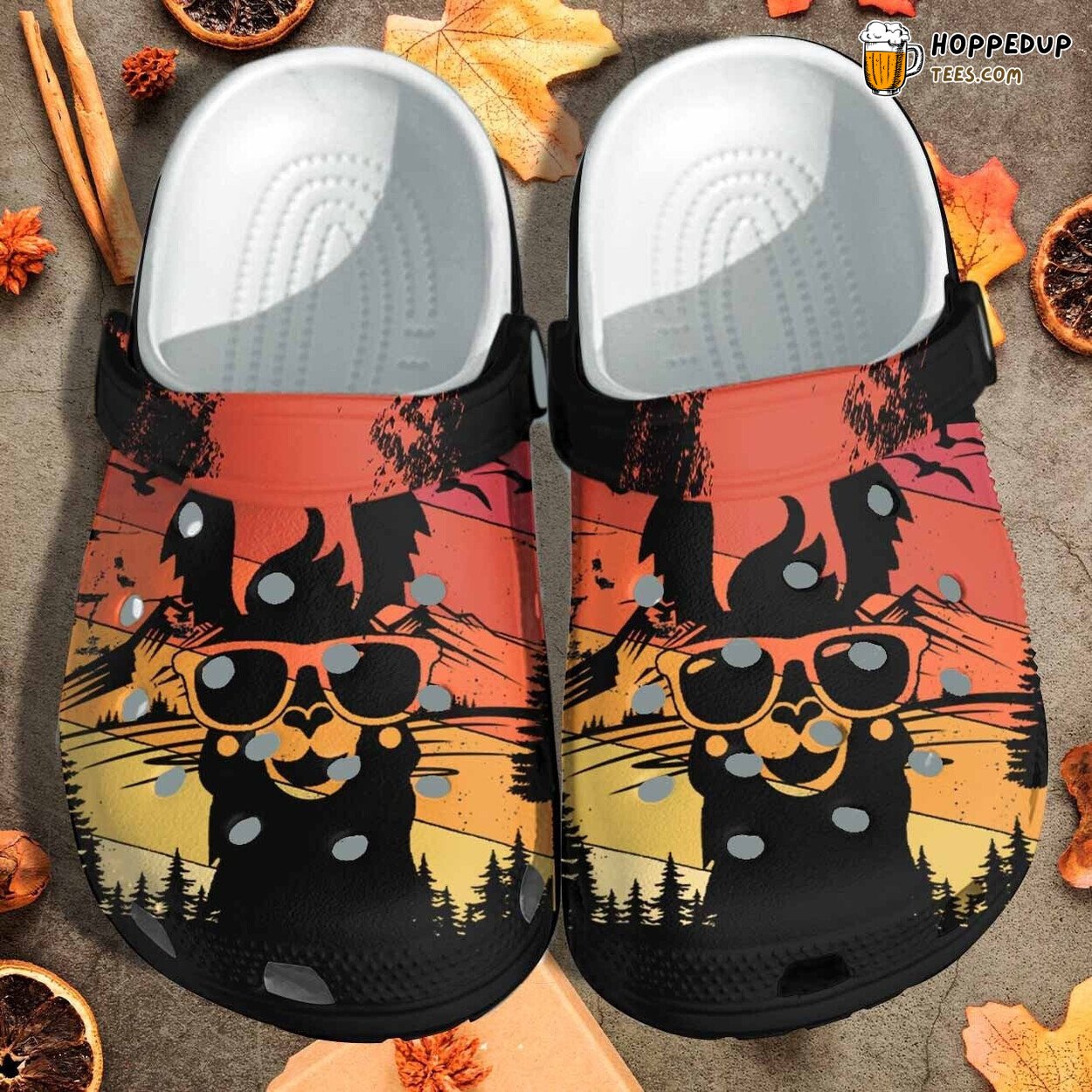 Llama Retro Style Alpaca Birthday Gift Themed Comfort Clogs Shoes