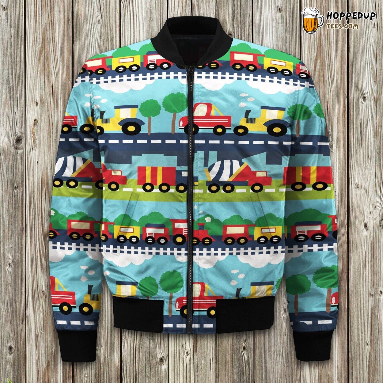 Locomotive Pride Theme Winter Bomber Jacket Rail Adventure