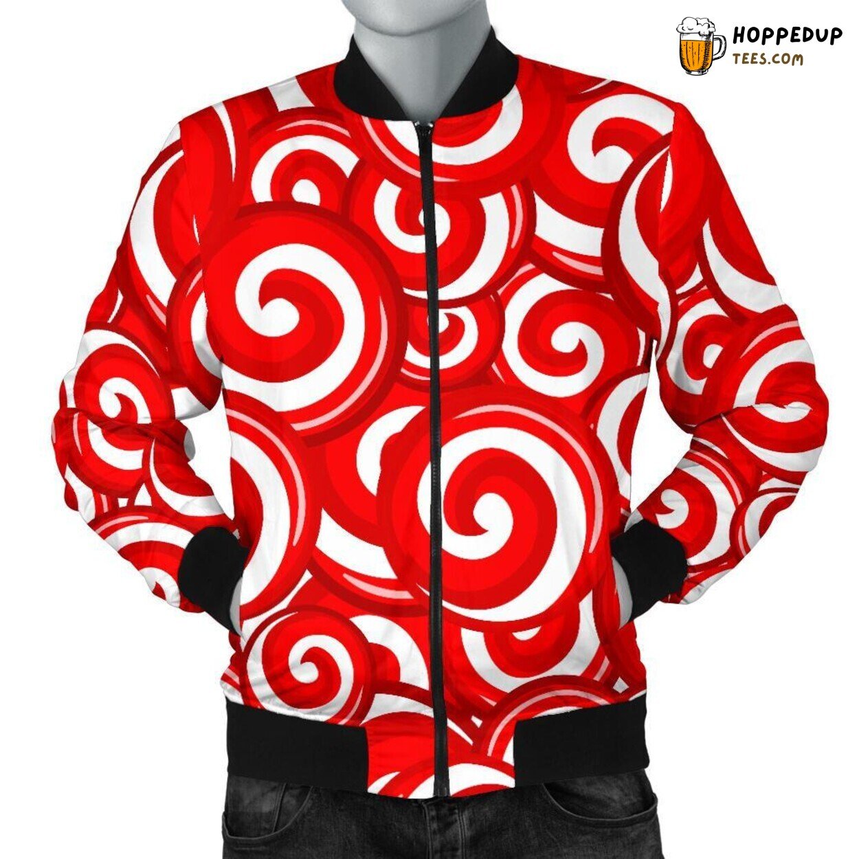 Lollipop Sweetness Tribute Men’s Bomber Jacket Unique Pattern Design Art