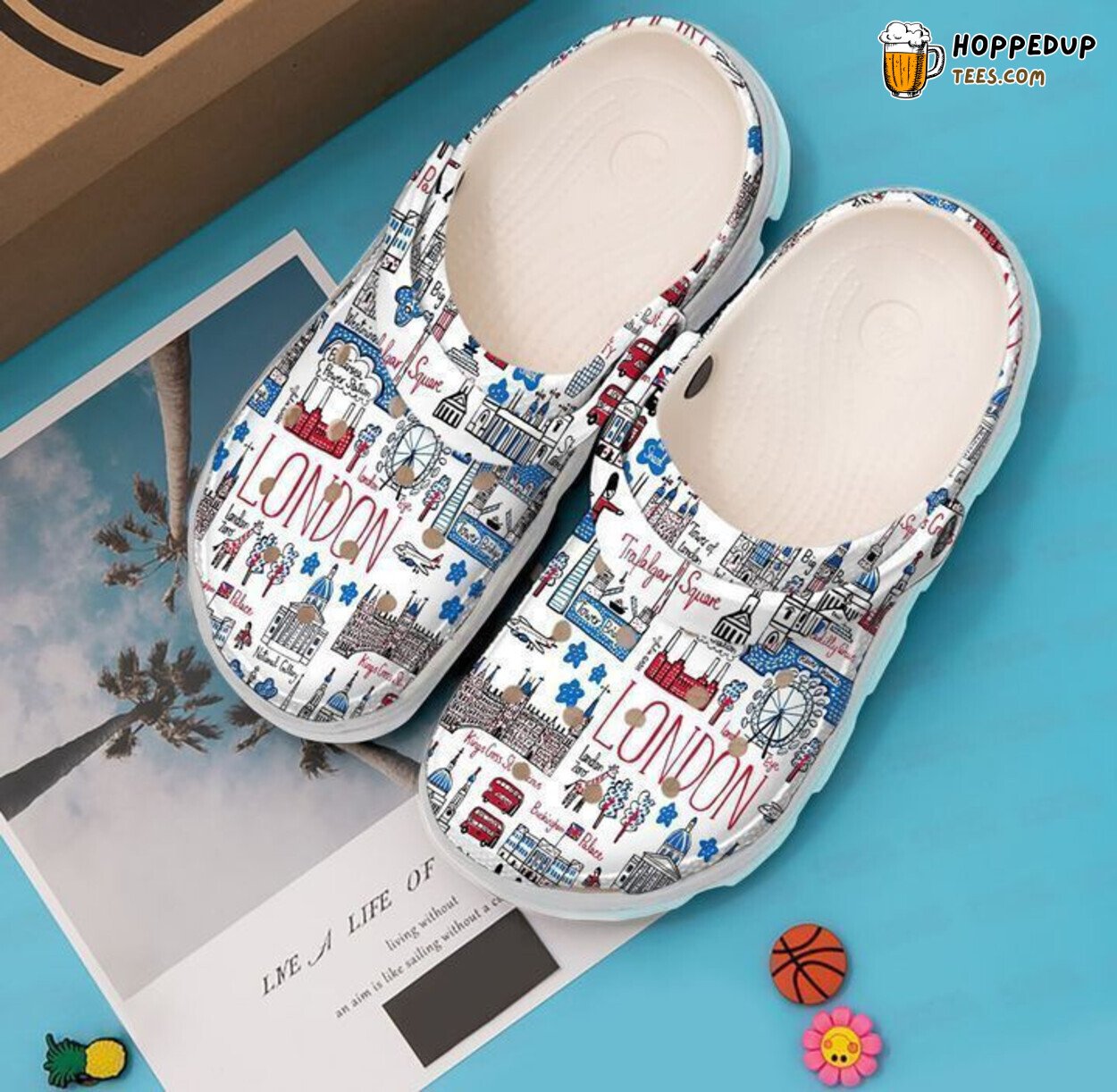 London Culture Classic Themed Comfortable Stylish Unique Clogs Shoes
