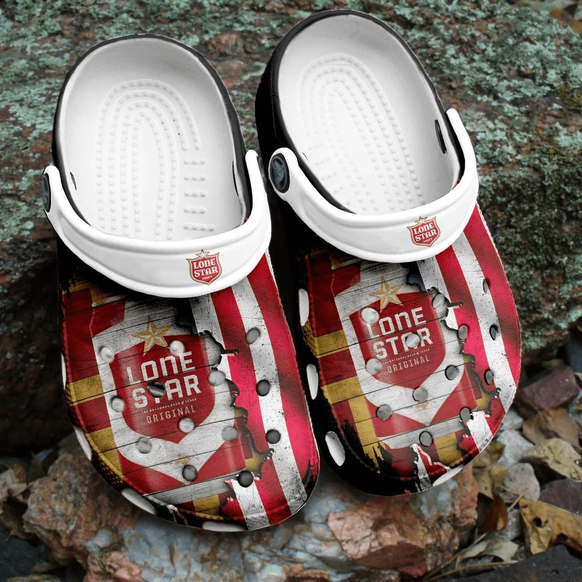 Lone Star Beer Comfort Crocband Clogs Shoes HU