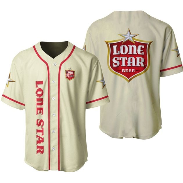 Lone Star Beer Lovers Themed Baseball Jersey HU