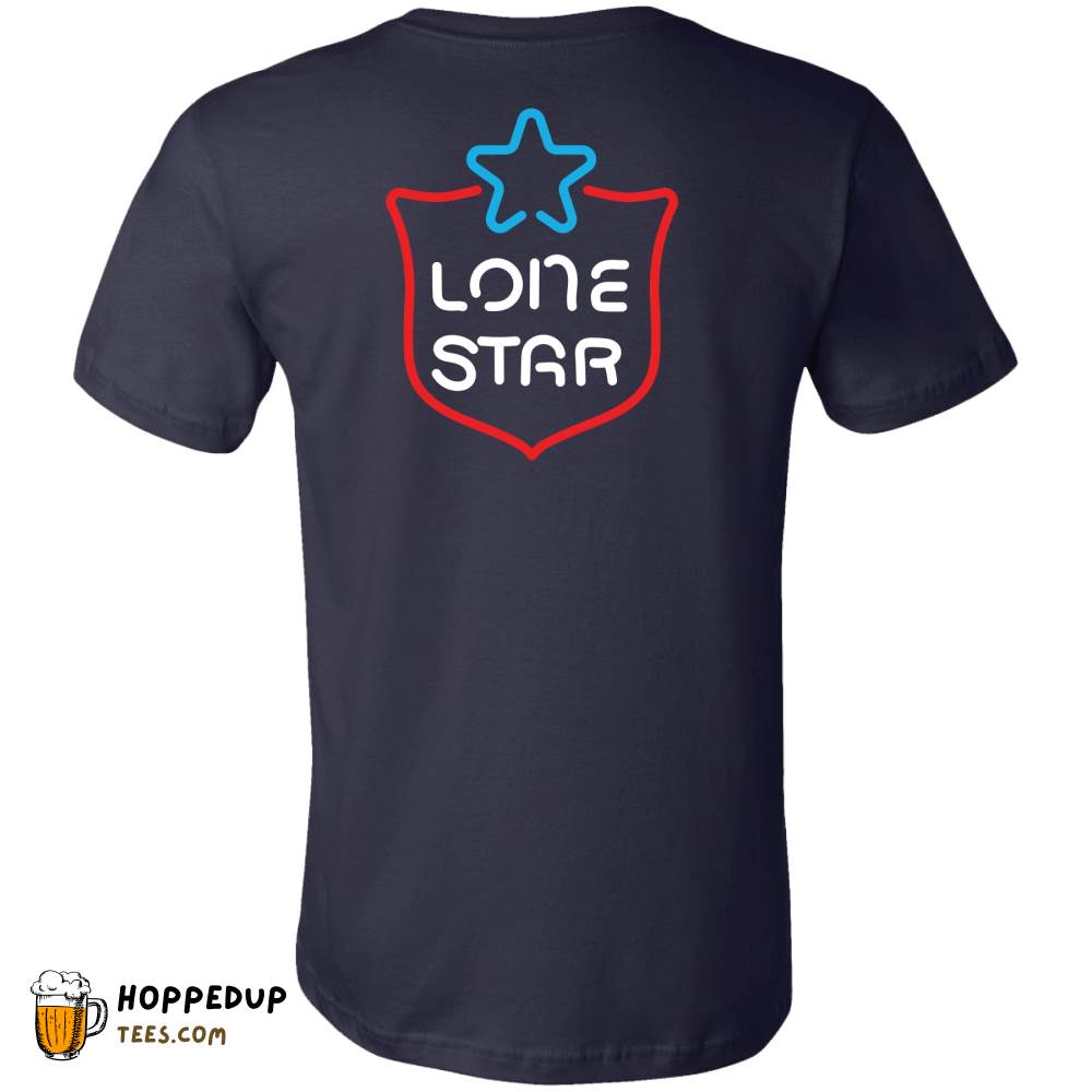 Lone Star Beer Neon 2-Sided Navy T-Shirt – HU