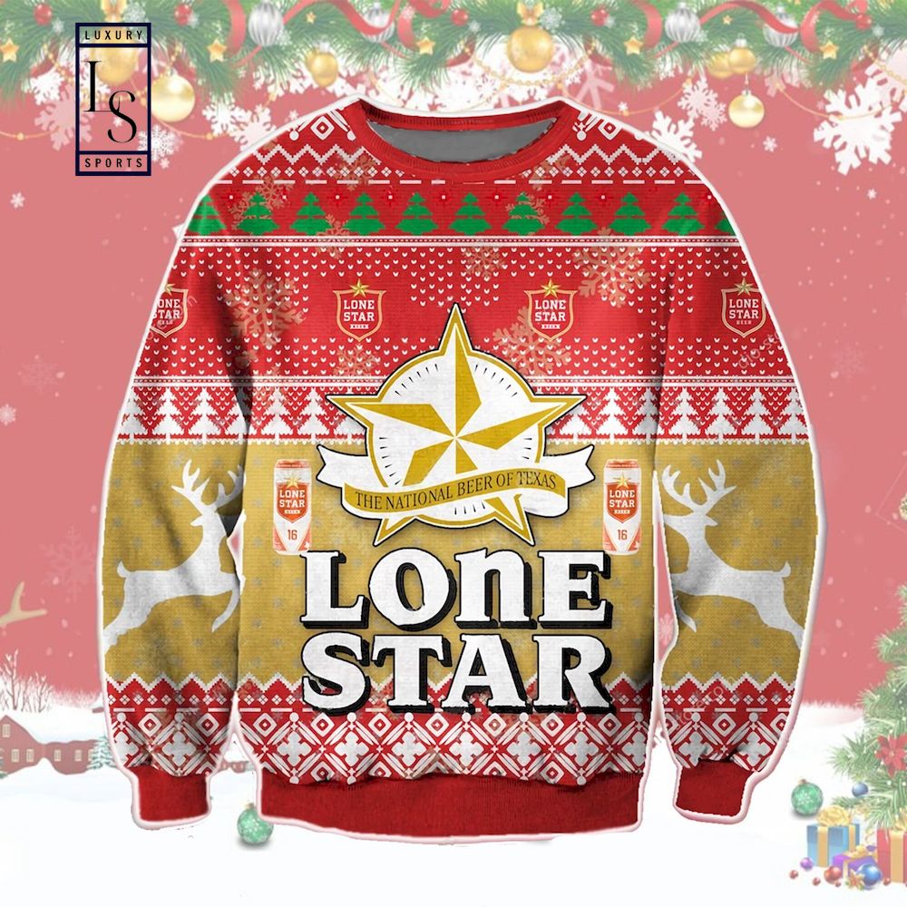 Lone Star Beer Ugly Christmas Sweater HU