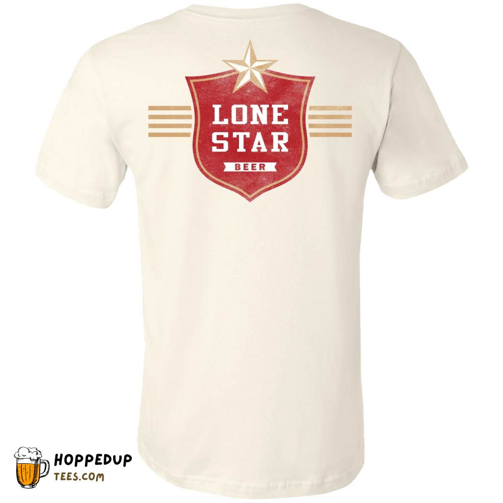 Lone Star Beer Vintage Label Natural Back T-Shirt – HU