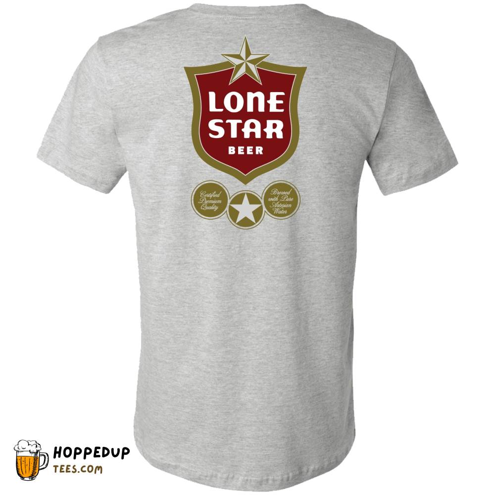 Lone Star Beer Vintage Sign 2-Sided Athletic Heather Tee – HU