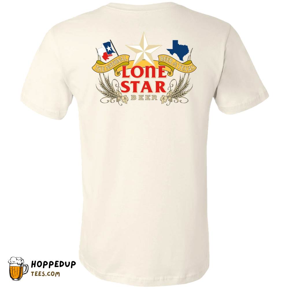 Lone Star Beer Vintage Sign 2-Sided Natural Back T-Shirt – HU