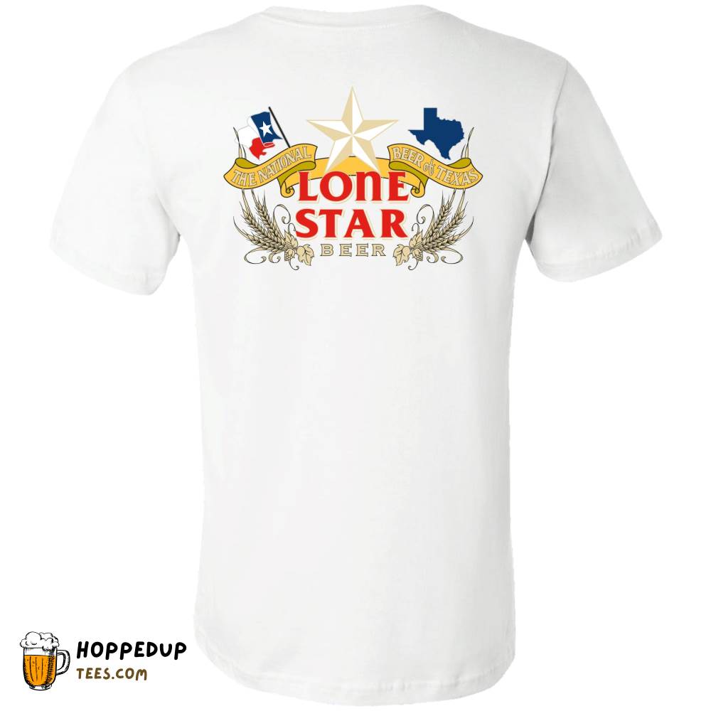 Lone Star Beer Vintage Sign 2-Sided White Back Tee – HU