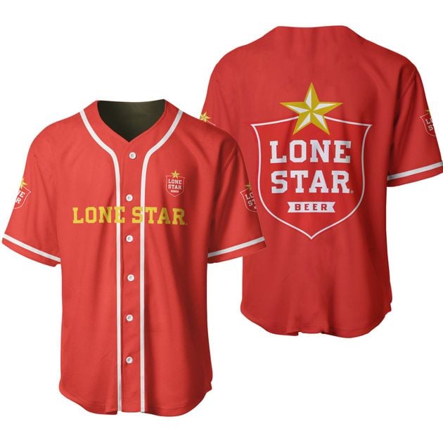 Lone Star Red Themed Baseball Jersey for Beer Lovers HU
