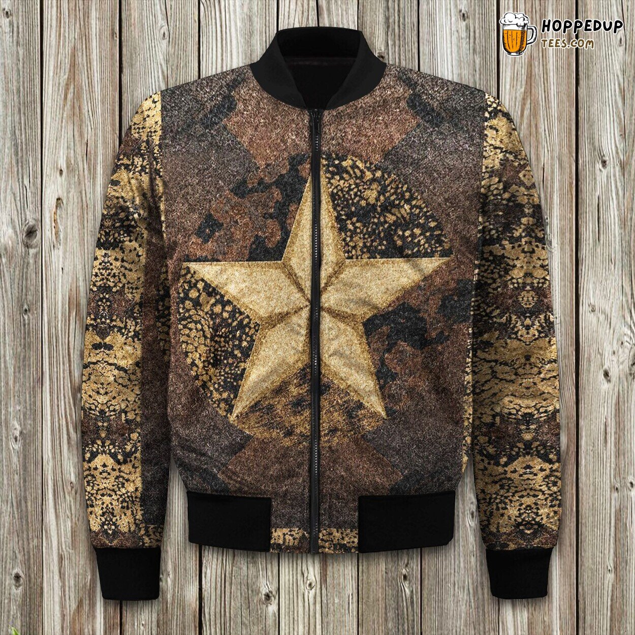 Lone Star State Tribute Texas Star Winter Bomber Jacket Western