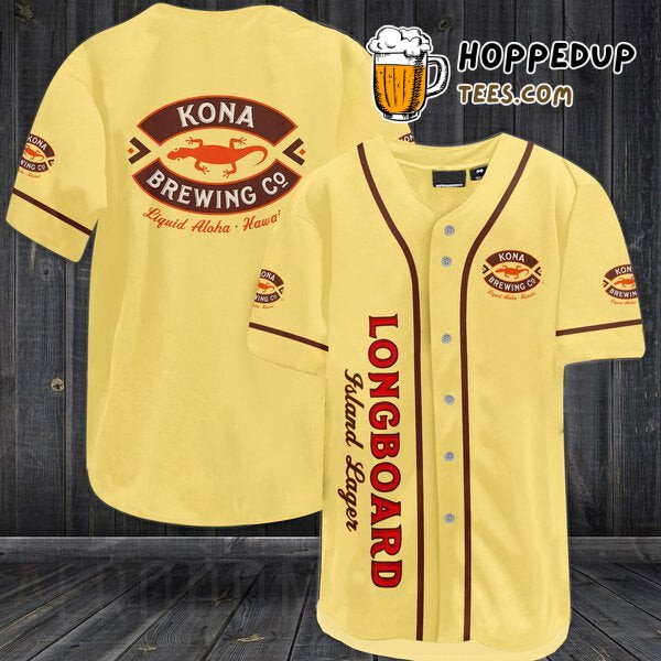 Longboard Island Lager Vintage Inspired Baseball Jersey Distinctive Design