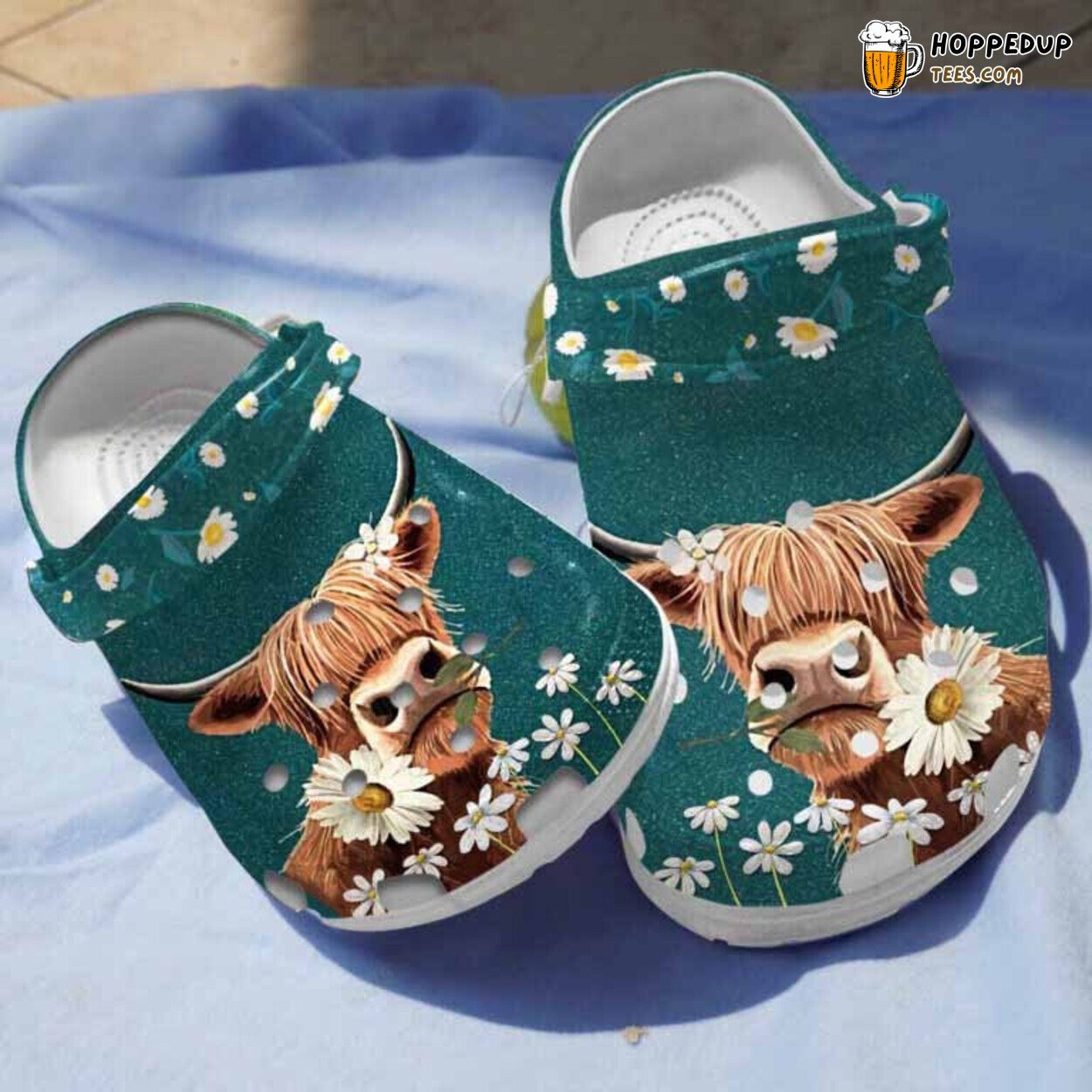 Longhorn Cattle Flower Birthday Christmas Gifts Girls Comfort Clogs