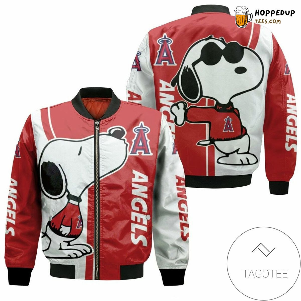 Los Angeles Angels MLB Snoopy Lover Fan Bomber Jacket Design