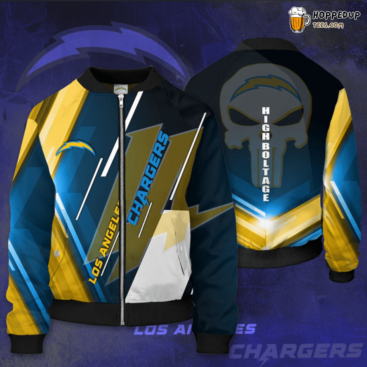 Los Angeles Chargers Classic LAC Emblem Bomber Jacket