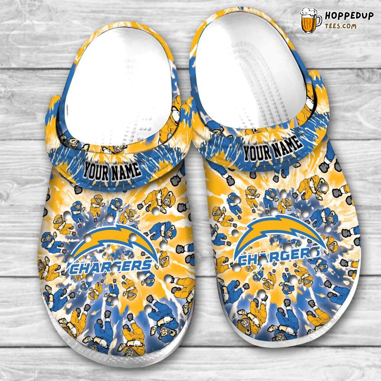 Los Angeles Chargers Grateful Dead Custom Personalized Clogs