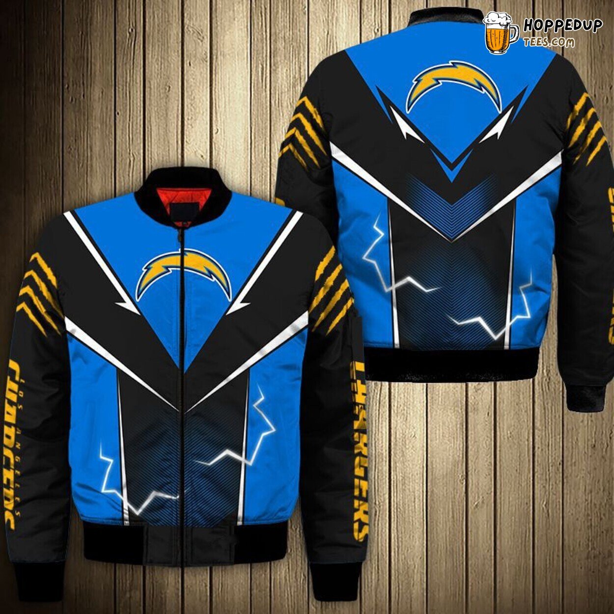 Los Angeles Chargers Lightning Graphics Men’s Bomber Jacket Selection