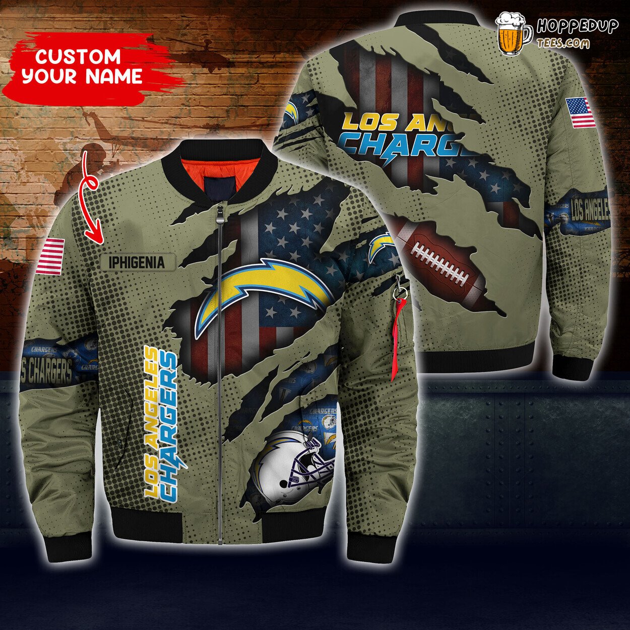 Los Angeles Chargers NFL Custom Bomber Jacket Perfect Boyfriend Gift