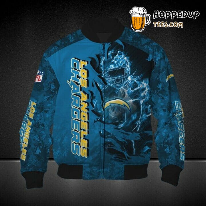 Los Angeles Chargers NFL Powder Blue Bomber Jacket Athletic Wear