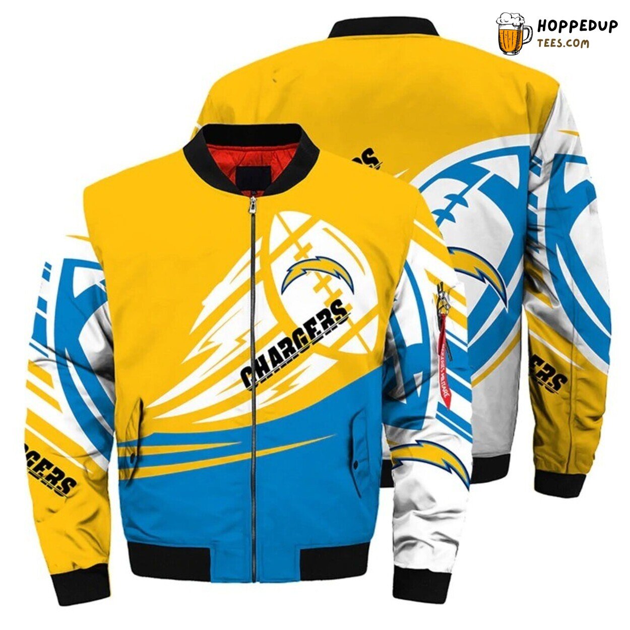 Los Angeles Chargers Ultra Ball Graphics Premium Bomber Jacket
